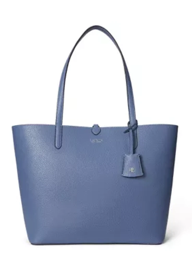Faux-Leather Large Reversible Tote Bag