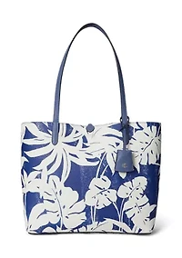 Faux-Leather Large Reversible Tote Bag