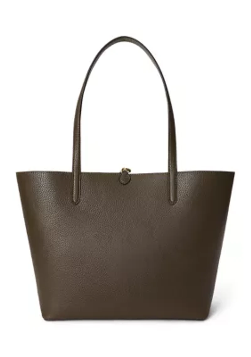 Faux-Leather Large Reversible Tote Bag
