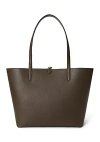 Faux-Leather Large Reversible Tote Bag