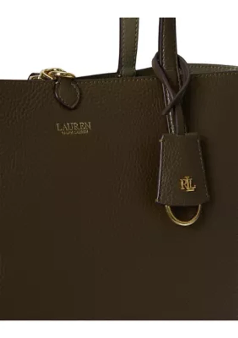 Faux-Leather Large Reversible Tote Bag