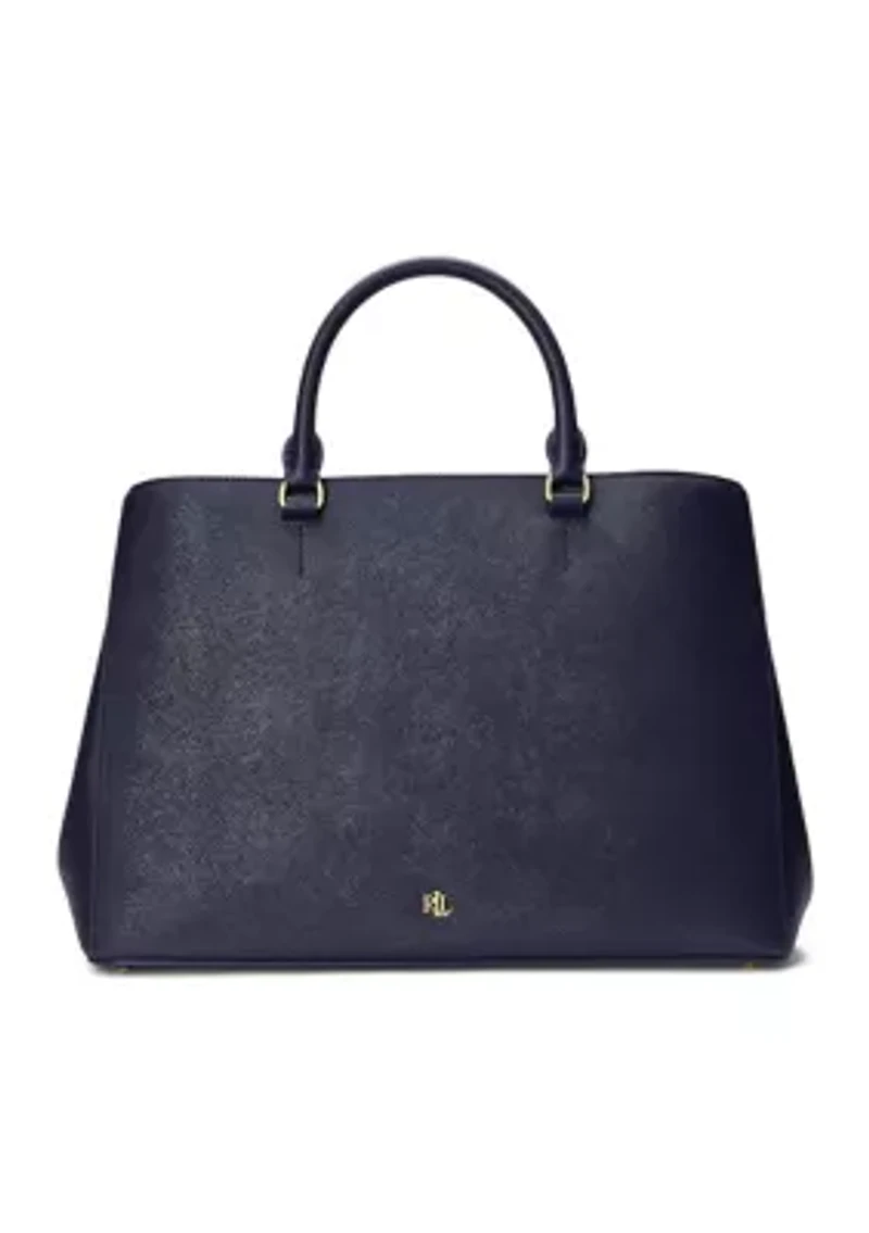 Crosshatch Leather Large Hanna Satchel