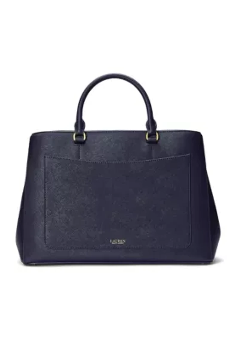 Crosshatch Leather Large Hanna Satchel