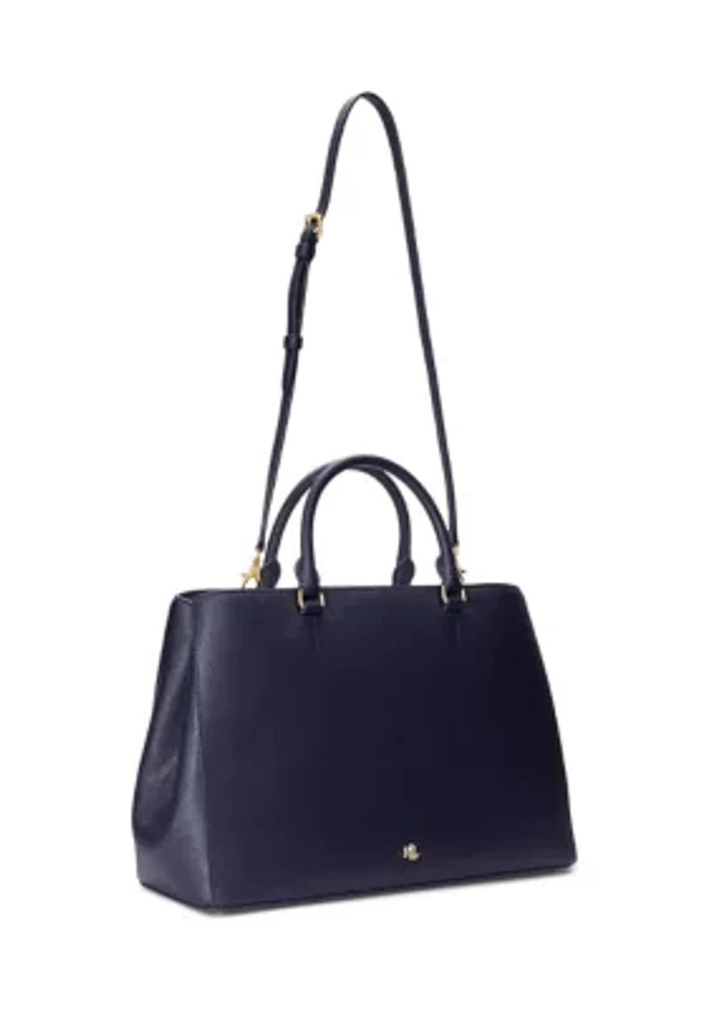 Crosshatch Leather Large Hanna Satchel