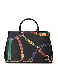 Crosshatch Leather Large Hanna Satchel