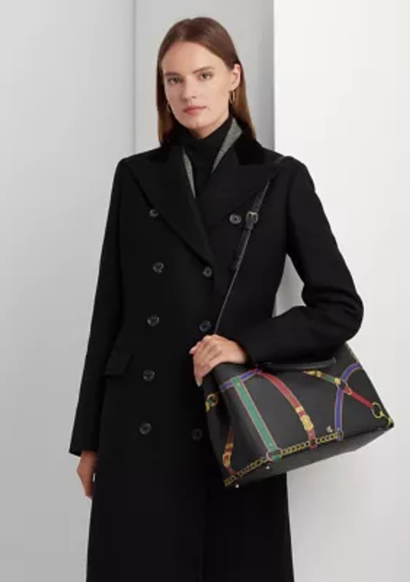 Crosshatch Leather Large Hanna Satchel