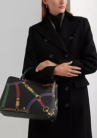 Crosshatch Leather Large Hanna Satchel