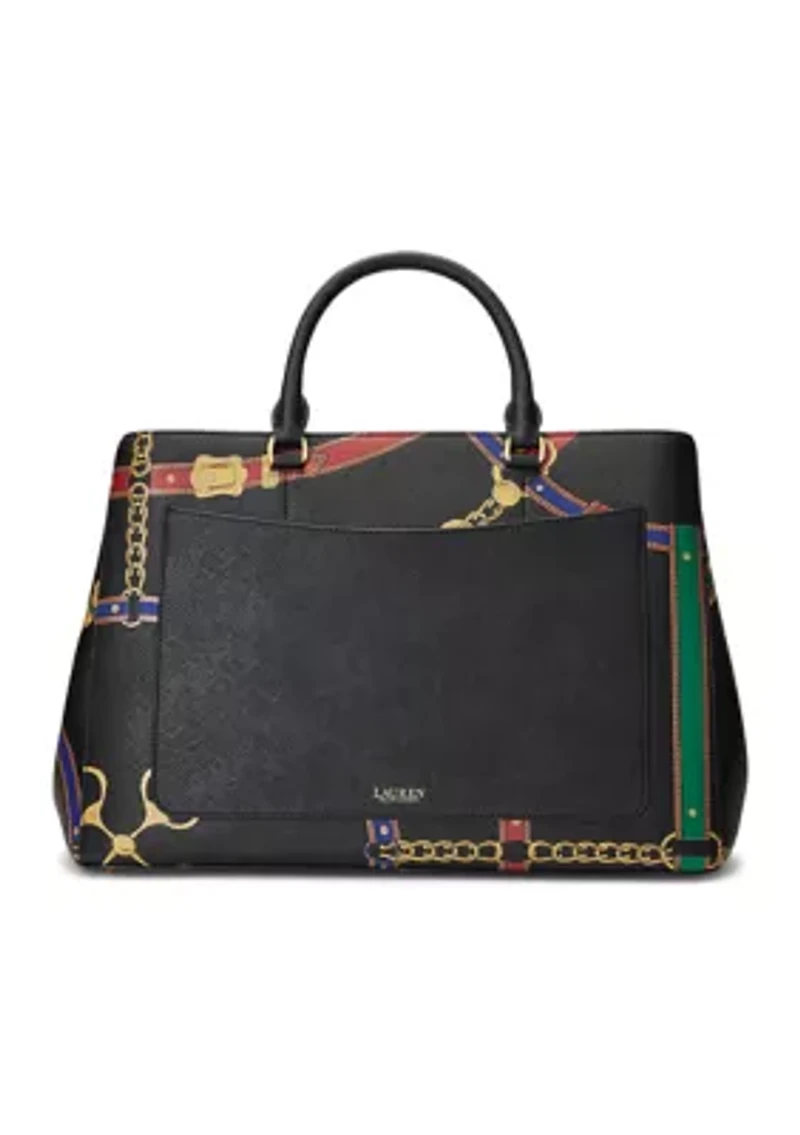 Crosshatch Leather Large Hanna Satchel