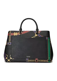 Crosshatch Leather Large Hanna Satchel