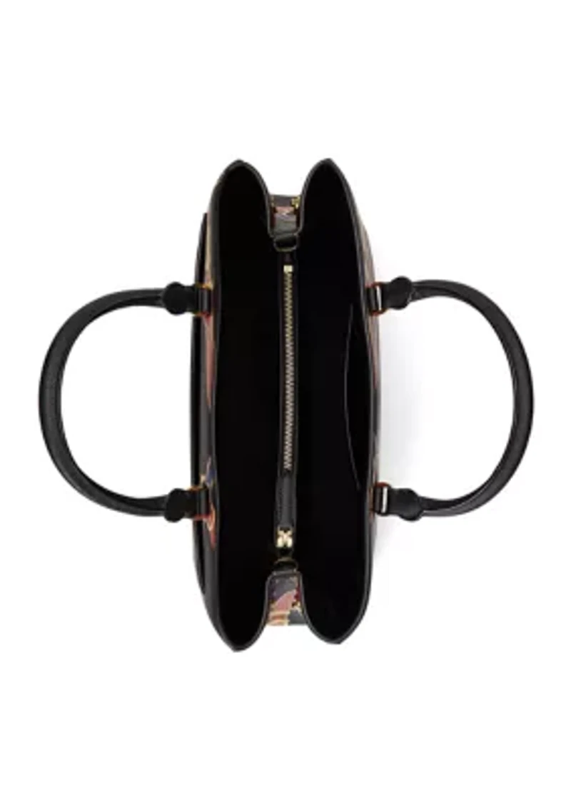 Crosshatch Leather Large Hanna Satchel