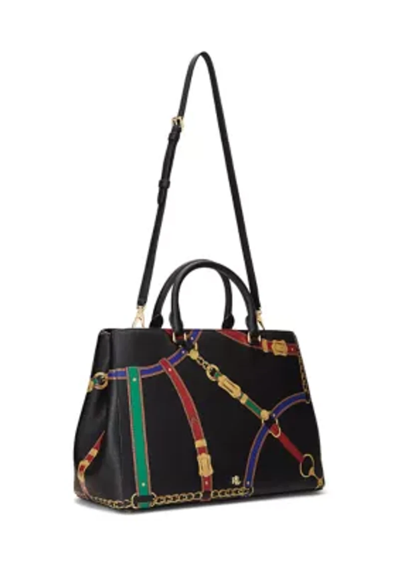 Crosshatch Leather Large Hanna Satchel