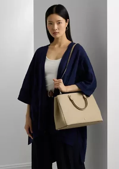 Crosshatch Leather Large Hanna Satchel