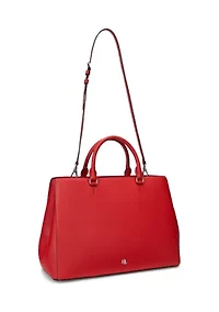 Crosshatch Leather Large Hanna Satchel
