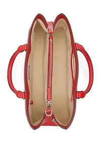 Crosshatch Leather Large Hanna Satchel