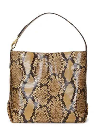 Faux Snakeskin Large Kassie Shoulder Bag