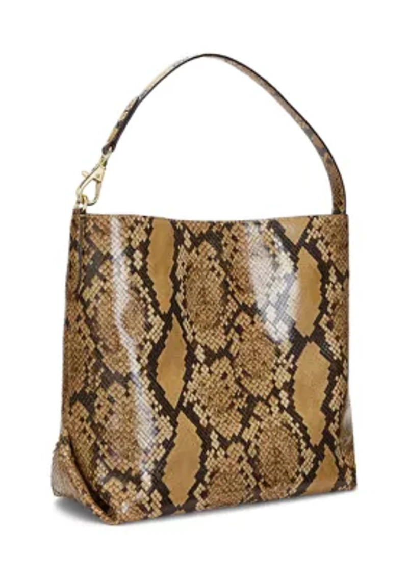 Faux Snakeskin Large Kassie Shoulder Bag