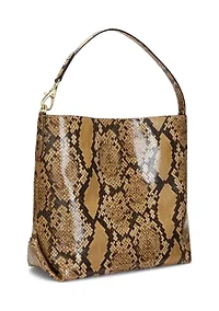Faux Snakeskin Large Kassie Shoulder Bag