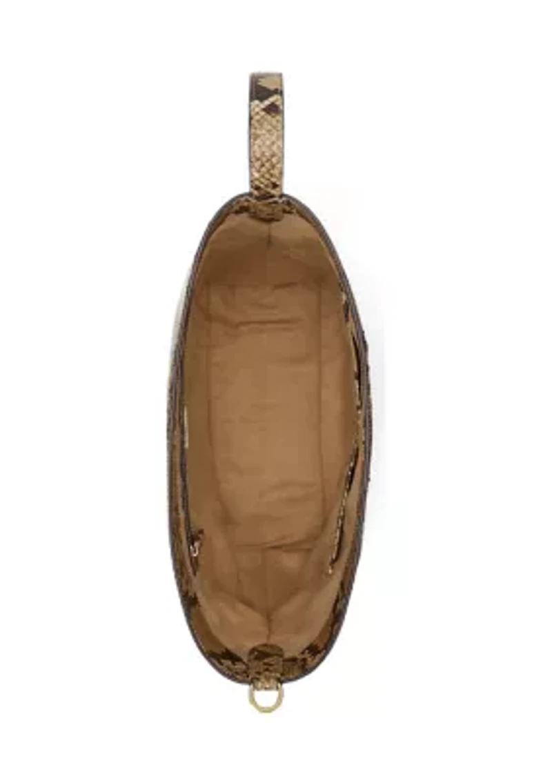Faux Snakeskin Large Kassie Shoulder Bag