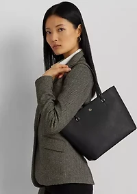Crosshatch Leather Medium Karly Shopper Tote