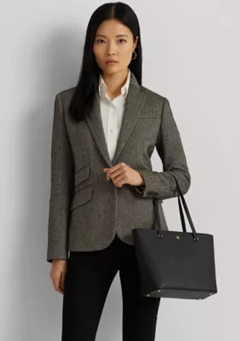 Crosshatch Leather Medium Karly Shopper Tote