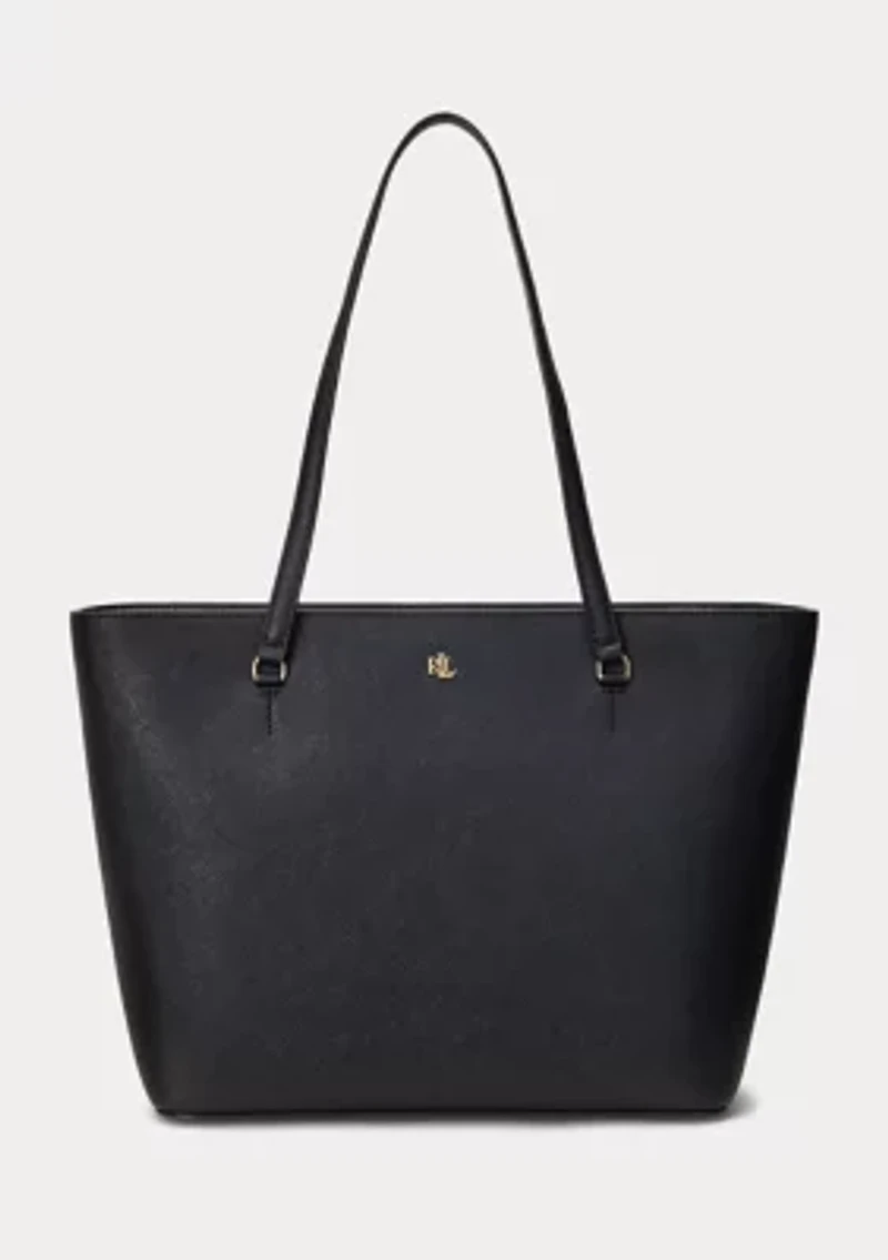 Crosshatch Leather Medium Karly Shopper Tote