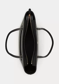 Crosshatch Leather Medium Karly Shopper Tote