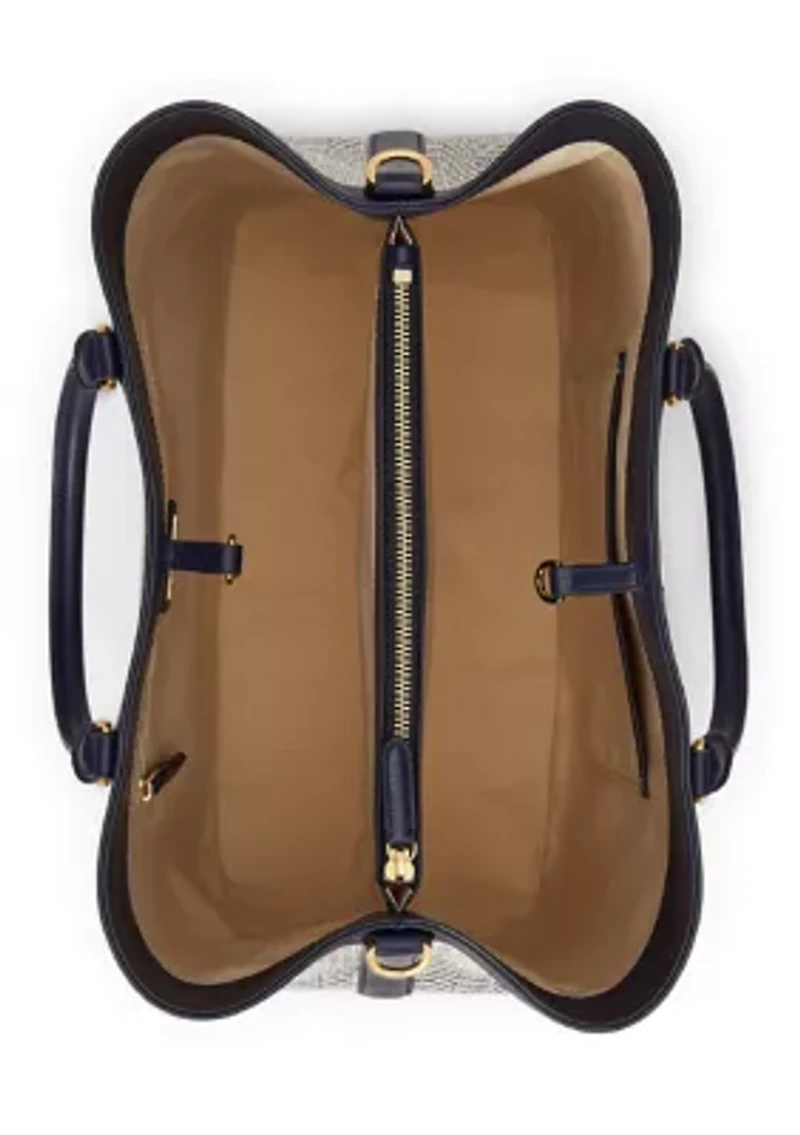 Houndstooth Woven Large Marcy Satchel