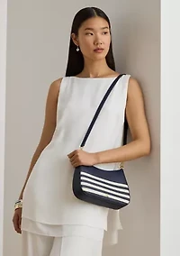 Striped Leather Medium Danni Bag