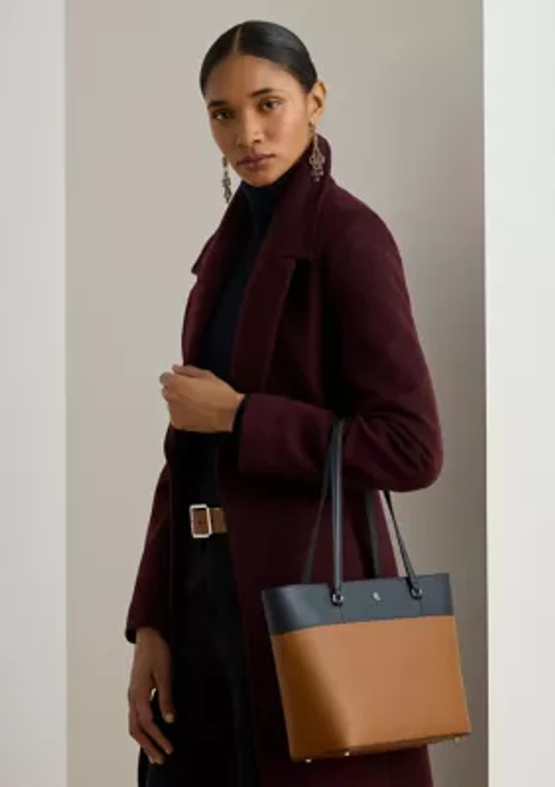 Striped Leather Medium Karly Tote Bag