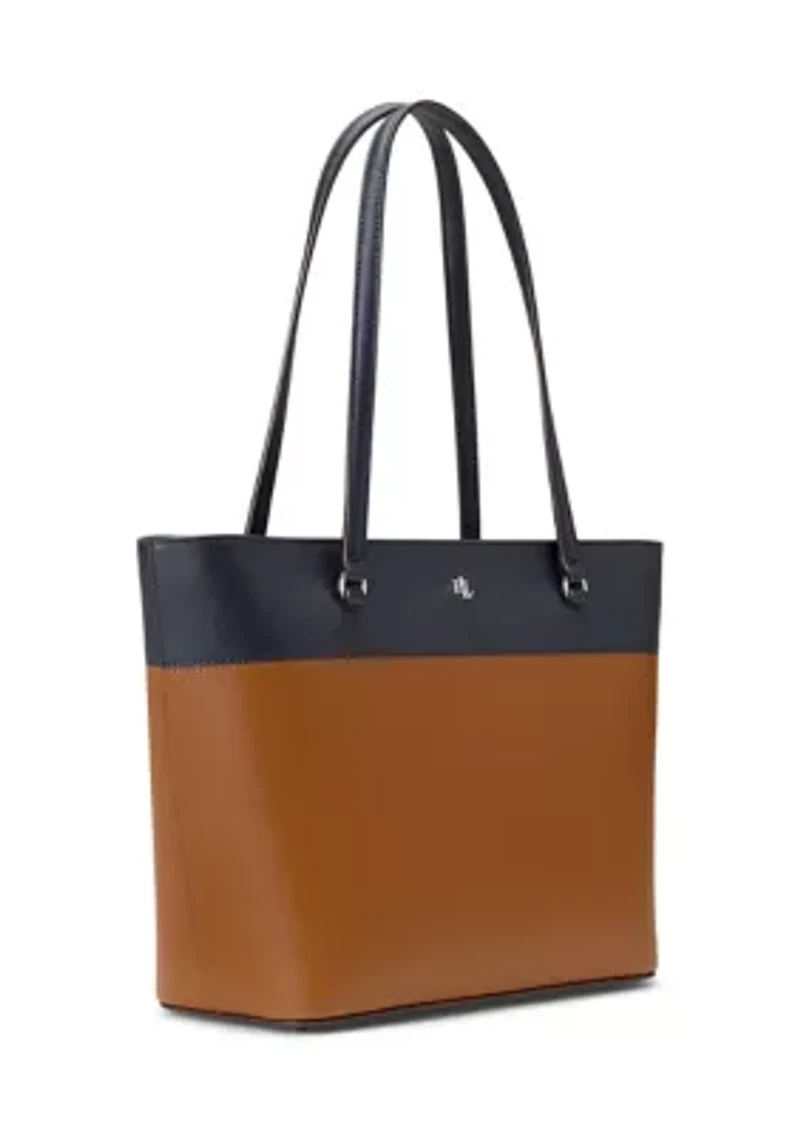 Striped Leather Medium Karly Tote Bag