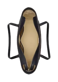 Striped Leather Medium Karly Tote Bag