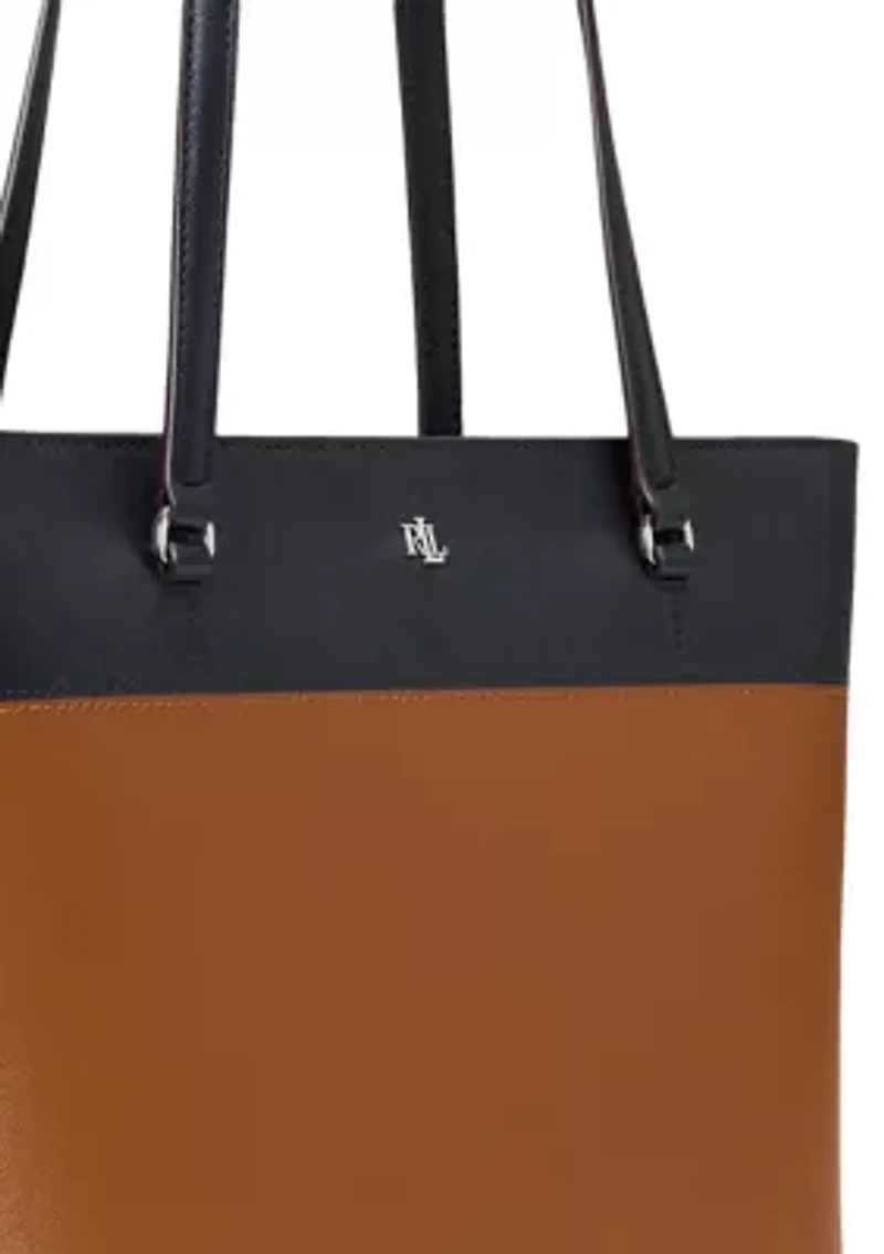 Striped Leather Medium Karly Tote Bag