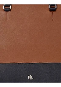 Striped Leather Large Hanna Satchel