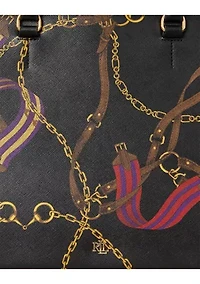 Plaid Leather Large Hanna Satchel