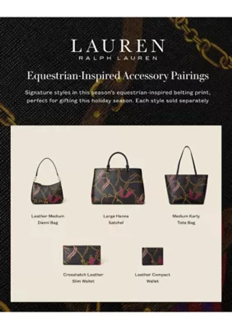 Plaid Leather Large Hanna Satchel