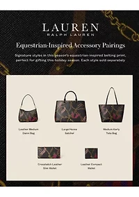 Plaid Leather Large Hanna Satchel