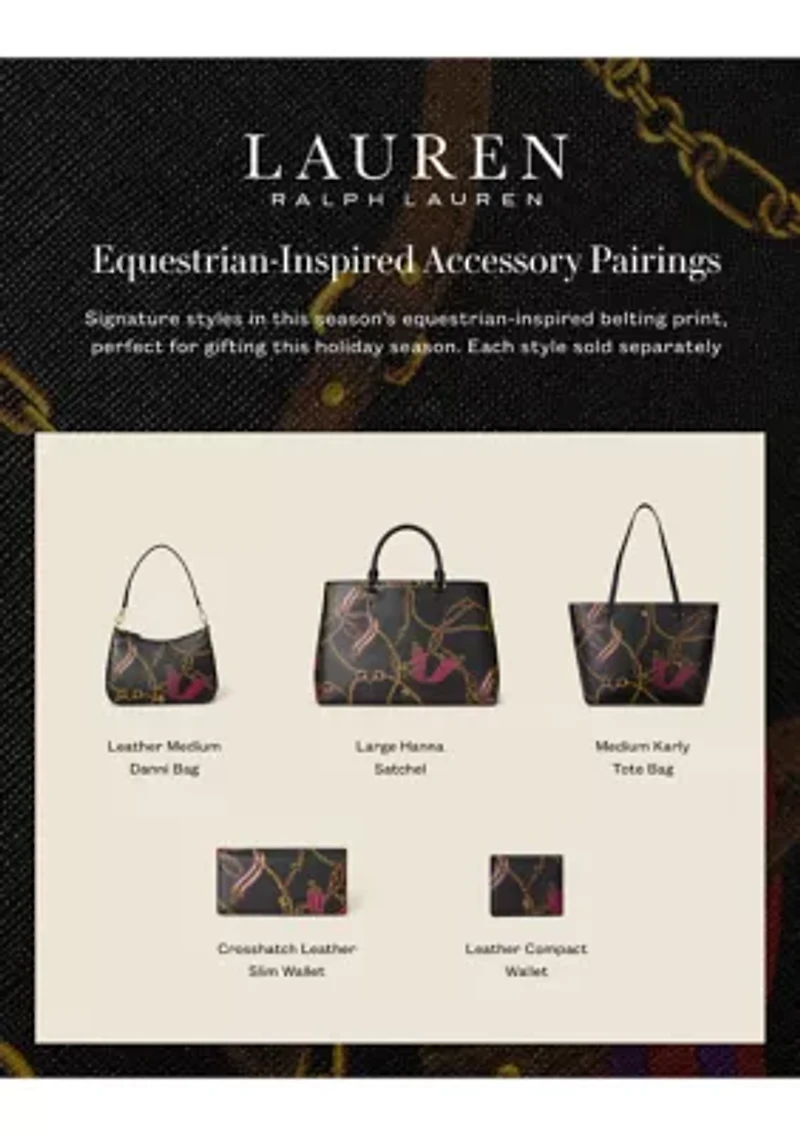 Pinstripe Leather Medium Danni Bag