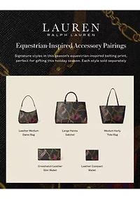 Pinstripe Leather Medium Danni Bag