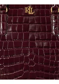 Embossed Leather Large Marcy Satchel