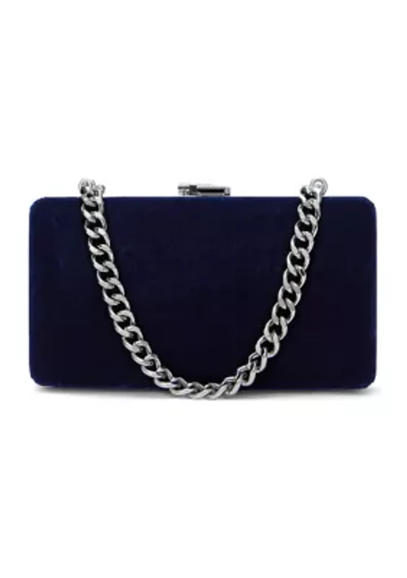 Pavé Logo Velvet Small Franki Clutch