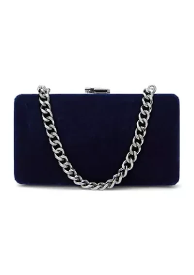 Pavé Logo Velvet Small Franki Clutch