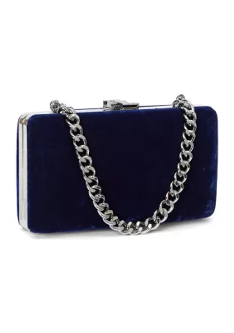 Pavé Logo Velvet Small Franki Clutch