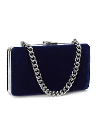 Pavé Logo Velvet Small Franki Clutch