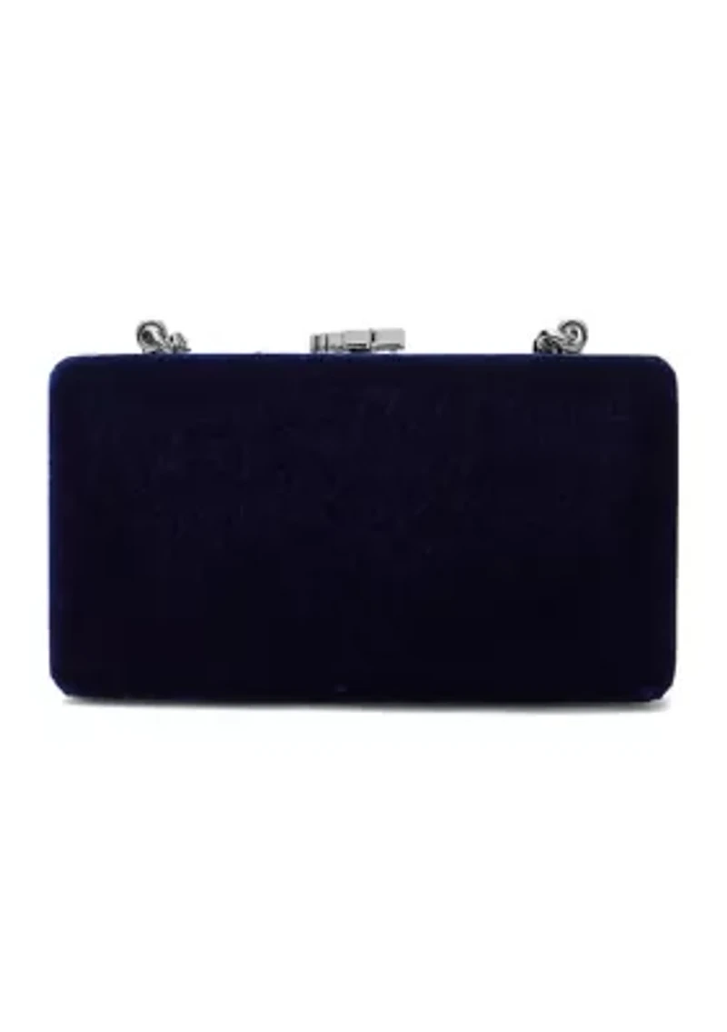 Pavé Logo Velvet Small Franki Clutch