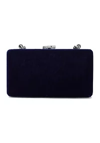 Pavé Logo Velvet Small Franki Clutch