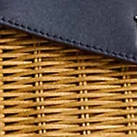 Rattan & Leather Small Farrah Satchel