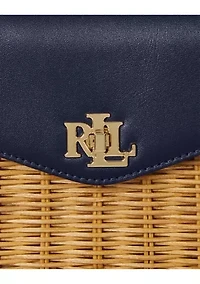 Rattan & Leather Small Farrah Satchel