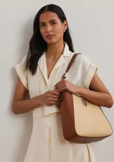 Raffia Large Tanner Shoulder Bag