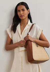 Raffia Large Tanner Shoulder Bag
