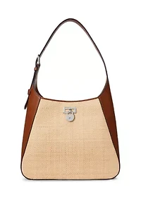 Raffia Large Tanner Shoulder Bag